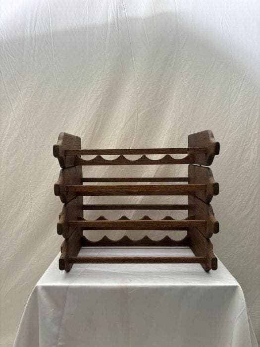 Wijnrek - Authentiek Houten Wijnrek uit de Mid-Century, Antiek en Kunst, Curiosa en Brocante
