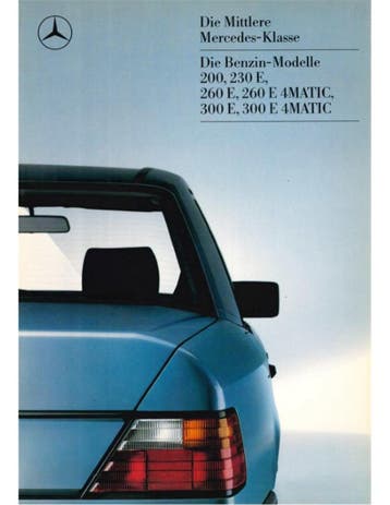 1987 MERCEDES BENZ E KLASSE BROCHURE DUITS, Nieuw