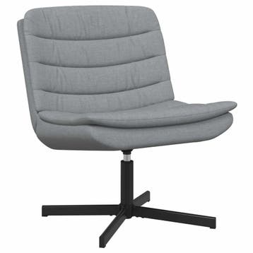 vidaXL Draaistoel Lichtgrijs 63 x 75 x 76 cm Stof, Verzenden