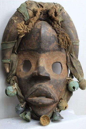 Afrikaanse masker van een zanger - guegon - yakouba -, Antiek en Kunst