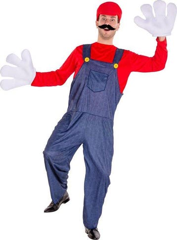 2dekans | dressforfun - Herenkostuum super loodgieter Mario, Ophalen of Verzenden, Nieuw
