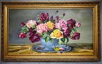 École espagnole (XX) - NO RESERVE - Bouquet de roses