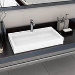 vidaXL Wastafel 80x46x11 cm mineraal gegoten/marmer gegoten, Verzenden