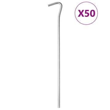 vidaXL Tentharingen 50 st Ø5 mm 23 cm gegalvaniseerd staal, Verzenden