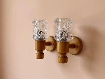 Manifattura italiana - Applique murale (2) - Bois, Verre