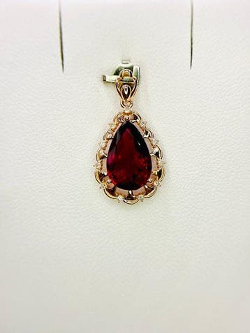 Pendentif - 14 carats Or jaune - 3.40ct. tw. Tourmaline -