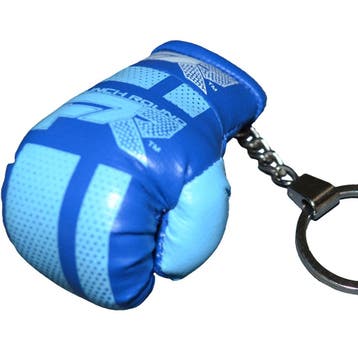 PunchR™ Punch Round Bokshandschoen Sleutelhanger Blauw Wit, Sport en Fitness, Boksen, Verzenden, Nieuw, Overige