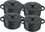 Tefal Pierre Gagnaire mini cocottes zwart - 0,3 l - set..., Verzenden, Nieuw