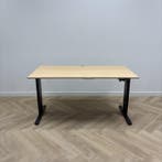 Ergoswiss slingerbureau, 160x80 cm. beuken - zwart, Huis en Inrichting, Gebruikt