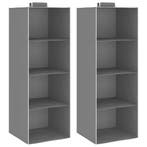 vidaXL Kledingorganisers hangend 2 st met 4 schappen stof, Verzenden