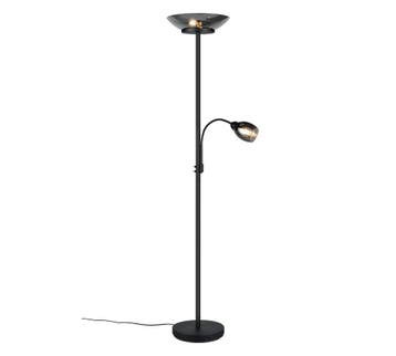Trio GERRY vloerlamp | E27 Fitting | mat zwart met verchroom, Verzenden, Nieuw
