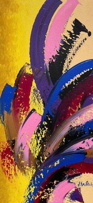Tran th huyn trân - Crosby Street 50 50 cm  Vendu sans, Antiek en Kunst, Kunst | Schilderijen | Modern