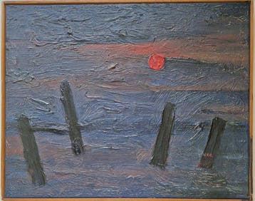 Harm Kamerlingh Onnes (1893-1985) - Katwijk nacht, Antiek en Kunst