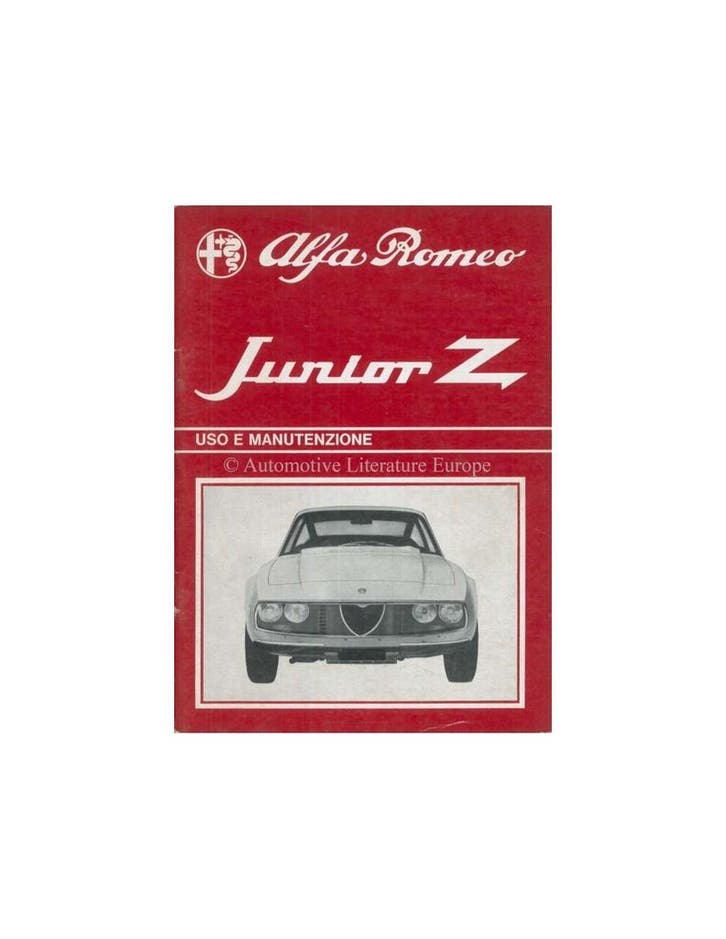 1970 ALFA ROMEO JUNIOR ZAGATO INSTRUCTIEBOEKJE ITALIAANS, Autos : Divers, Modes d'emploi & Notices d'utilisation, Enlèvement ou Envoi