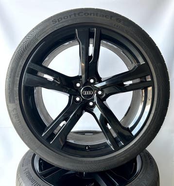 Audi A6 S6 A7 S7 | 20 inch S-Line Velgen + Zomerbanden, Gebruikt, 255 mm, Verzenden, Banden en Velgen