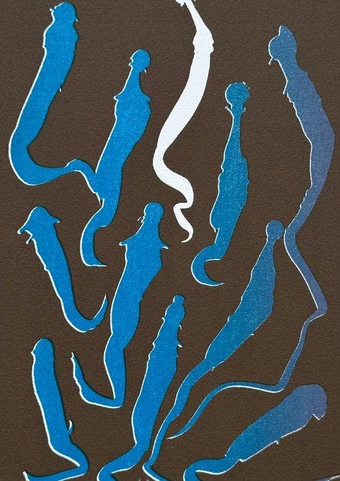 Pierre Alechinsky (1927) - Composition, Antiquités & Art, Antiquités | Autres Antiquités