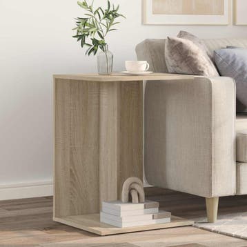 vidaXL Bijzettafel Sonoma Eik 45 x 40 x 62,5 cm Bewerkt hout, Verzenden