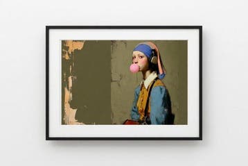 LOLART - La Fille à la Perle Bubble Gum - ÉDITION LIMITÉE