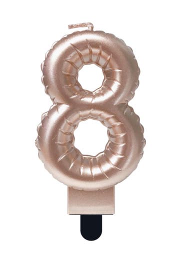 Kaars Folie Ballon Rose Goud 8 10cm, Verzenden