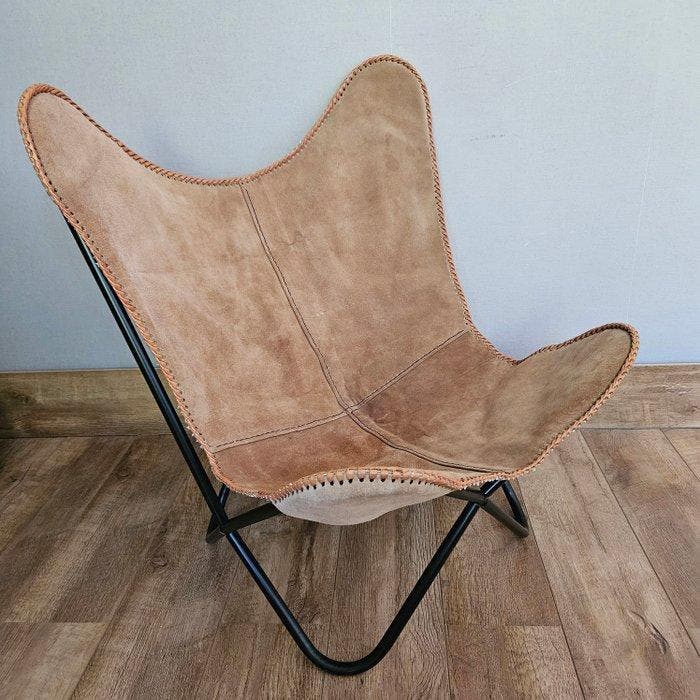 Stoel - Butterfly stoel (3107) - Suède, Metaal, Antiquités & Art, Art | Objets design