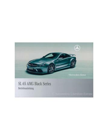 2008 MERCEDES BENZ SL AMG BLACK SERIES INSTRUCTIEBOEKJE