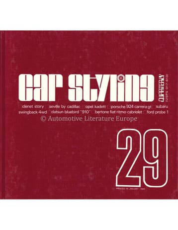 1980 CAR STYLING 29- QUATERLY - HARDCOVER BOEK, Ophalen of Verzenden, Nieuw