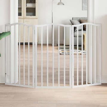 vidaXL Hondenhek inklapbaar 3 panelen 150 cm populierenhout, Verzenden, Nieuw