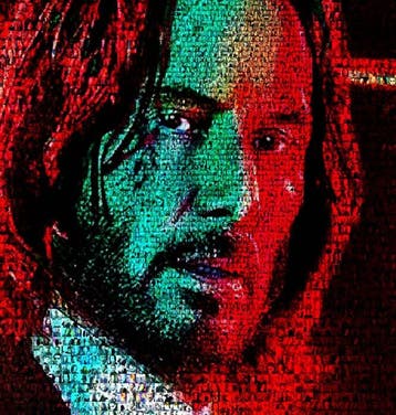 Crypto Keanu Reeves - John Wick - Format XL 60x60 - Keanu, Nieuw