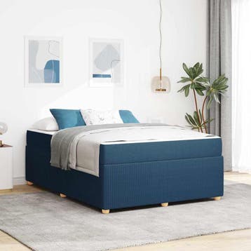 vidaXL Bedframe Blauw 140 x 200 cm Stof, Verzenden, Nieuw