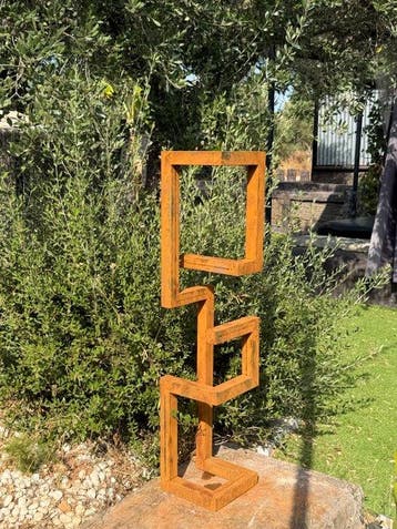 Ana Lucia B.M - Sculpture Corten - XL - No Reserve, Antiek en Kunst