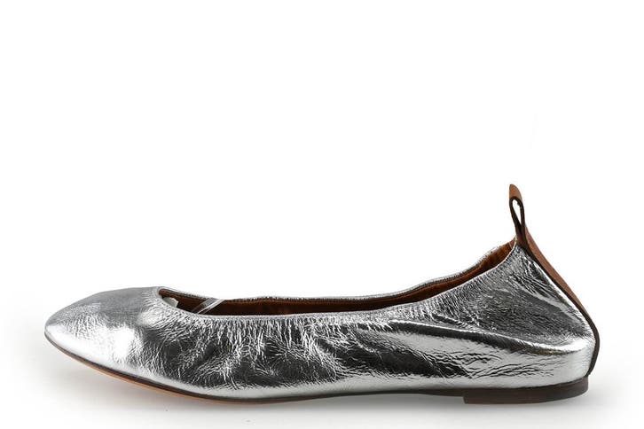 Lanvin Ballerinas in maat 41 Zilver, Kleding | Dames, Schoenen, Overige kleuren, Zo goed als nieuw, Ballerina's, Verzenden