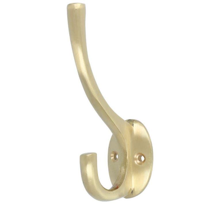 Hoed en jashaak 109 mm messing mat goud, Maison & Meubles, Accessoires pour la Maison | Portemanteaux