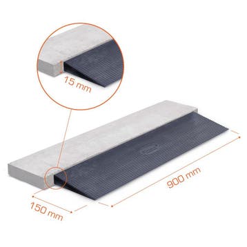 Datona Rubberen drempelhulp 15 mm - 4 stuks - Datona, Ophalen of Verzenden