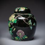 GEEN RESERVE - ANTIEKE CHINESE FAMILLE VERTE GEMBERJAR OP