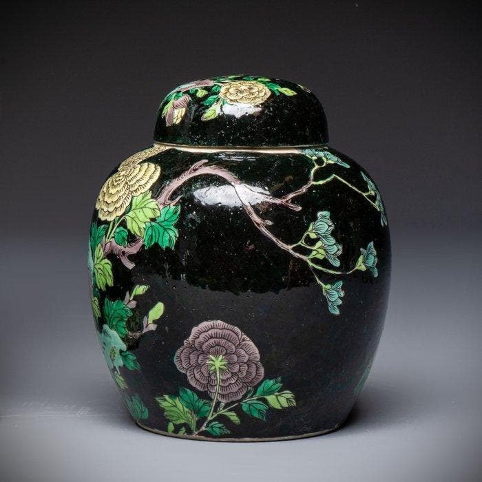 GEEN RESERVE - ANTIEKE CHINESE FAMILLE VERTE GEMBERJAR OP, Antiquités & Art, Antiquités | Autres Antiquités