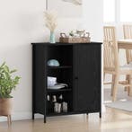 vidaXL Dressoir Zwart Eiken 70 x 30 x 80 cm Bewerkt hout, Verzenden