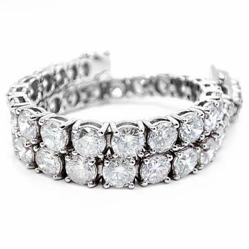 Armband - 14 karaat Witgoud - 12.62ct. tw. Diamant, Nieuw