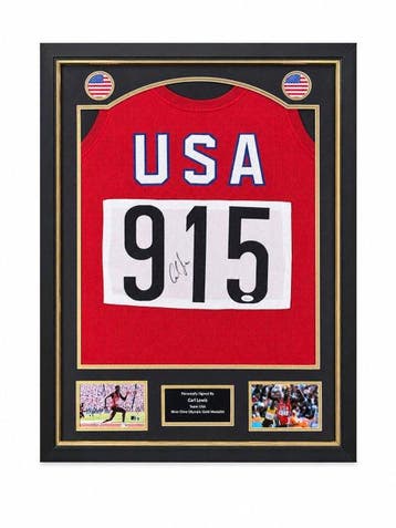 USA - Carl Lewis Signed — Framed - Jsa Coa - Atletiekjersey, Collections
