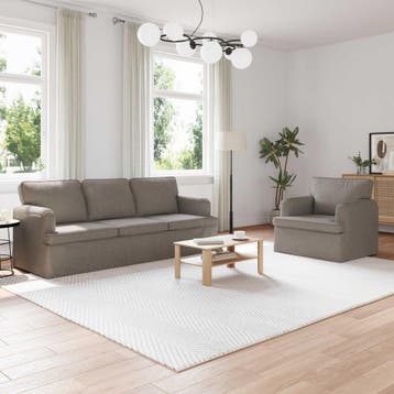 vidaXL bank / zetelstel 2 st Taupe Stof, Verzenden, Nieuw