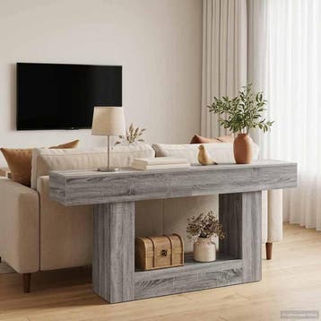 vidaXL Consoletafel Grijze Sonoma 160 x 30 x 74 cm Bewerkt, Verzenden, Nieuw