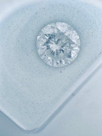 1 pcs Diamant (Natuurlijk) - 1.52 ct - Rond - D (kleurloos), Nieuw
