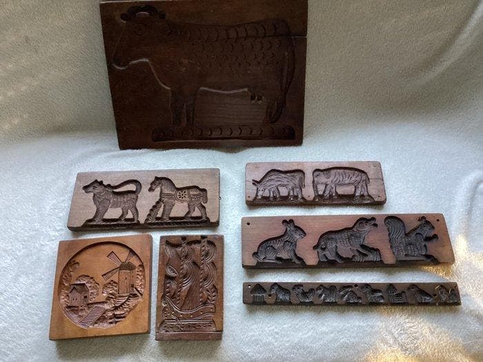 Mal (7) Antiek - Lot 7 speculaasplanken, Antiek en Kunst, Antiek | Overige Antiek