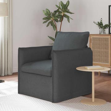 vidaXL bank / zetel Donkergrijs 75 x 82 x 85 cm Stof, Verzenden