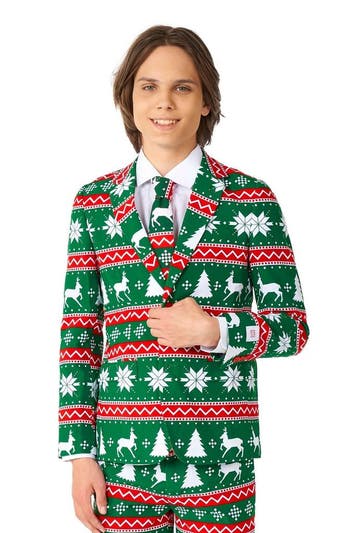 Festive Green Pak Jongen Tiener OppoSuits, Verzenden, Nieuw