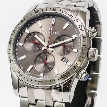 Optima - Swiss Chronograph - OSC432-SS-2 - Zonder, Nieuw