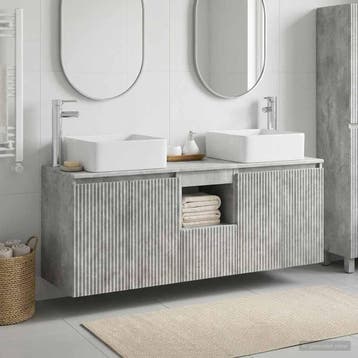 vidaXL Badkamerkast set 3 st Betongrijs 49,5 x 41 x 63 cm, Verzenden