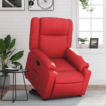vidaXL Sta-op-stoel kunstleer rood, Verzenden, Nieuw