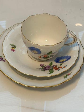 Meissen - Meissen - Tasse (3) - Porcelaine - Trio de Meissen
