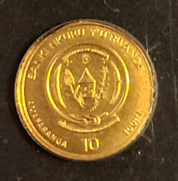 Rwanda. 10 Francs 2020, 1 /200 oz 999 fine gold coin (Zonder