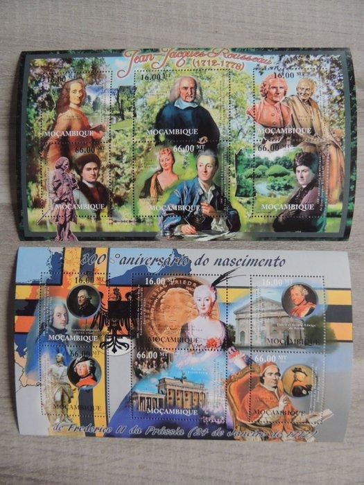 Mozambique - Selectie van 100 blokken en vellen, waarvan, Postzegels en Munten, Postzegels | Amerika